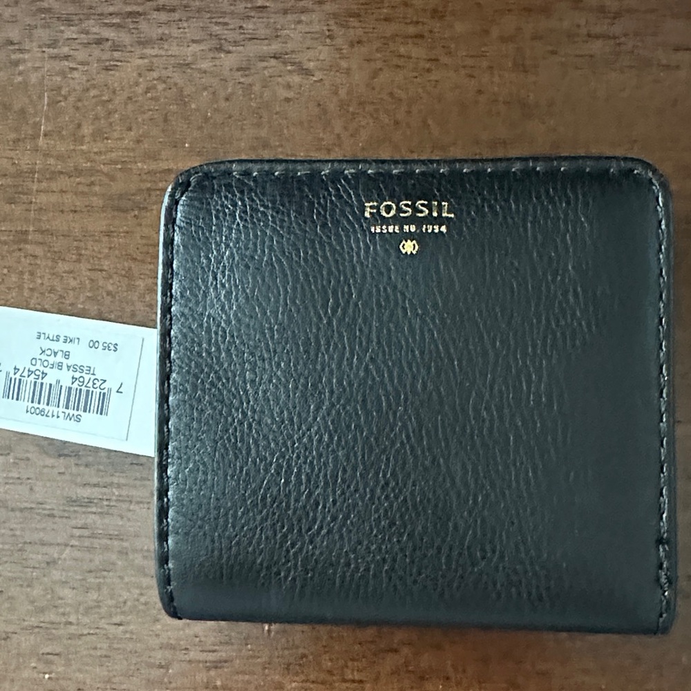 Fossil Black Leather Bi-Fold Wallet